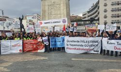 TAŞERON İŞÇİLERİ ULUS MEYDANI'NDA TOPLANDI